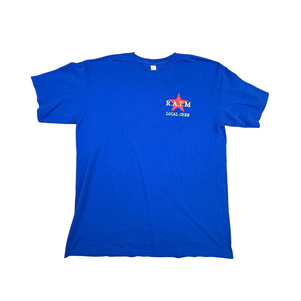 Rage Against The Machine T-Shirt Mens XL Blue Local Crew Graphic Band Tee Merch